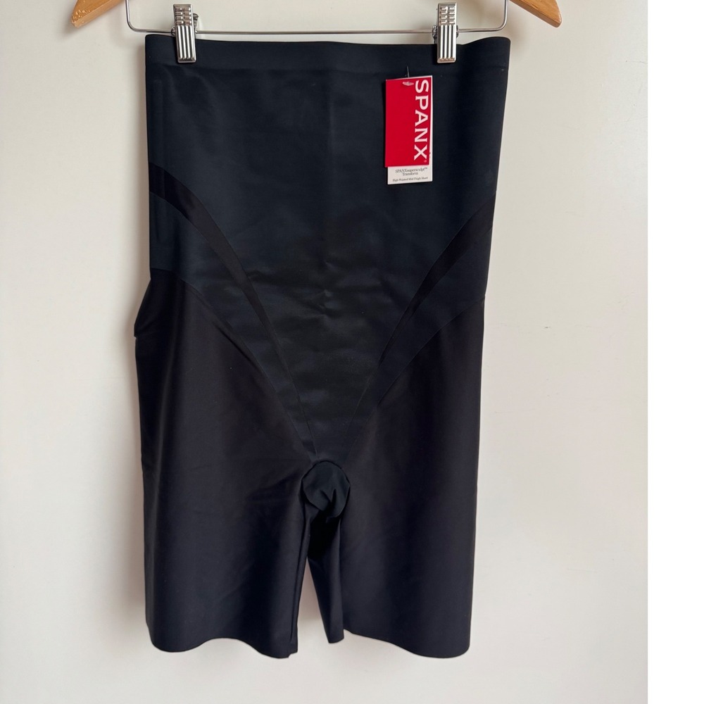 Spanx SuperSculpt Transform High-Waisted Mid-Thigh Short Black Large Shapewear